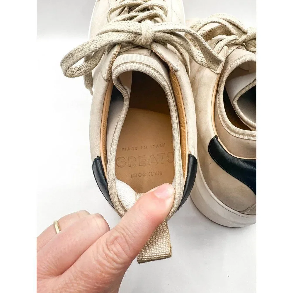 Greats Beige Platform Sneakers Size 8.5